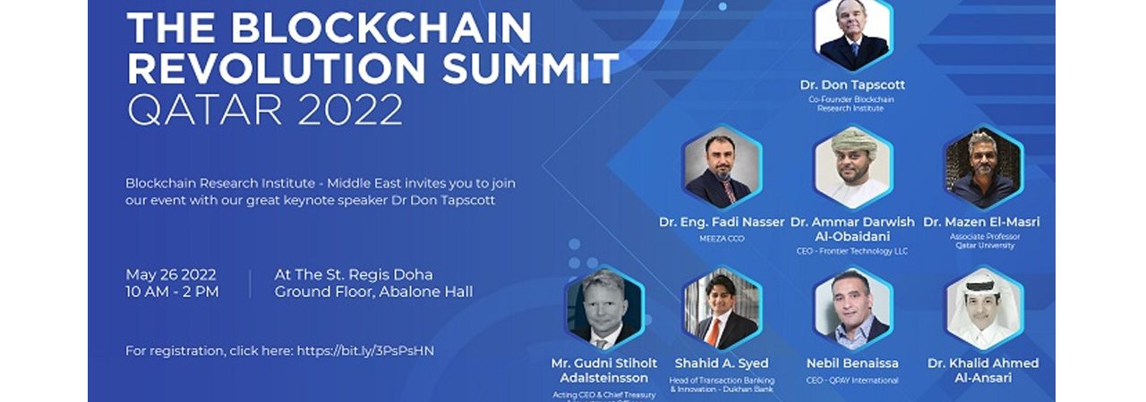 Blockchain Expert Don Tapscott speaking at Blockchain Revolution Summit in Qatar