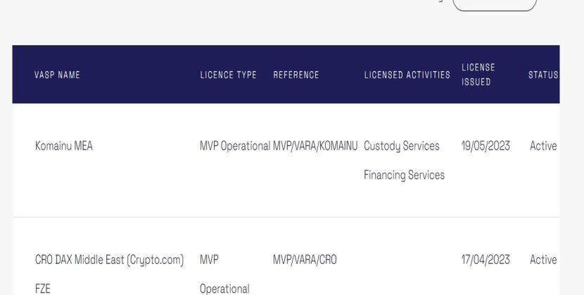 Crypto.com to receive MVP operational license from VARA soon