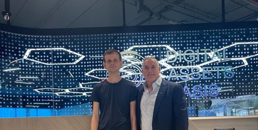 Vitalik Buterin Founder of Ethereum in UAE visiting a digital assets blockchain free zone