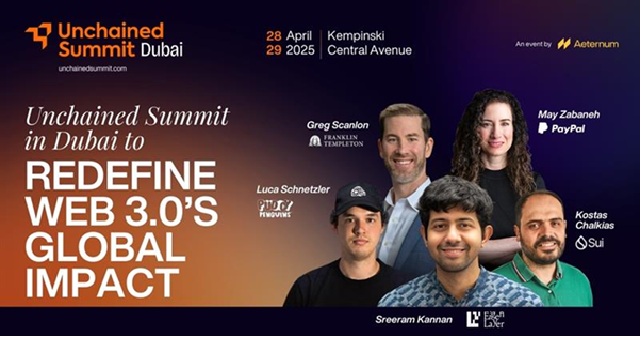 Unchained Summit to feature prominent figures in Web3 in Dubai UAE