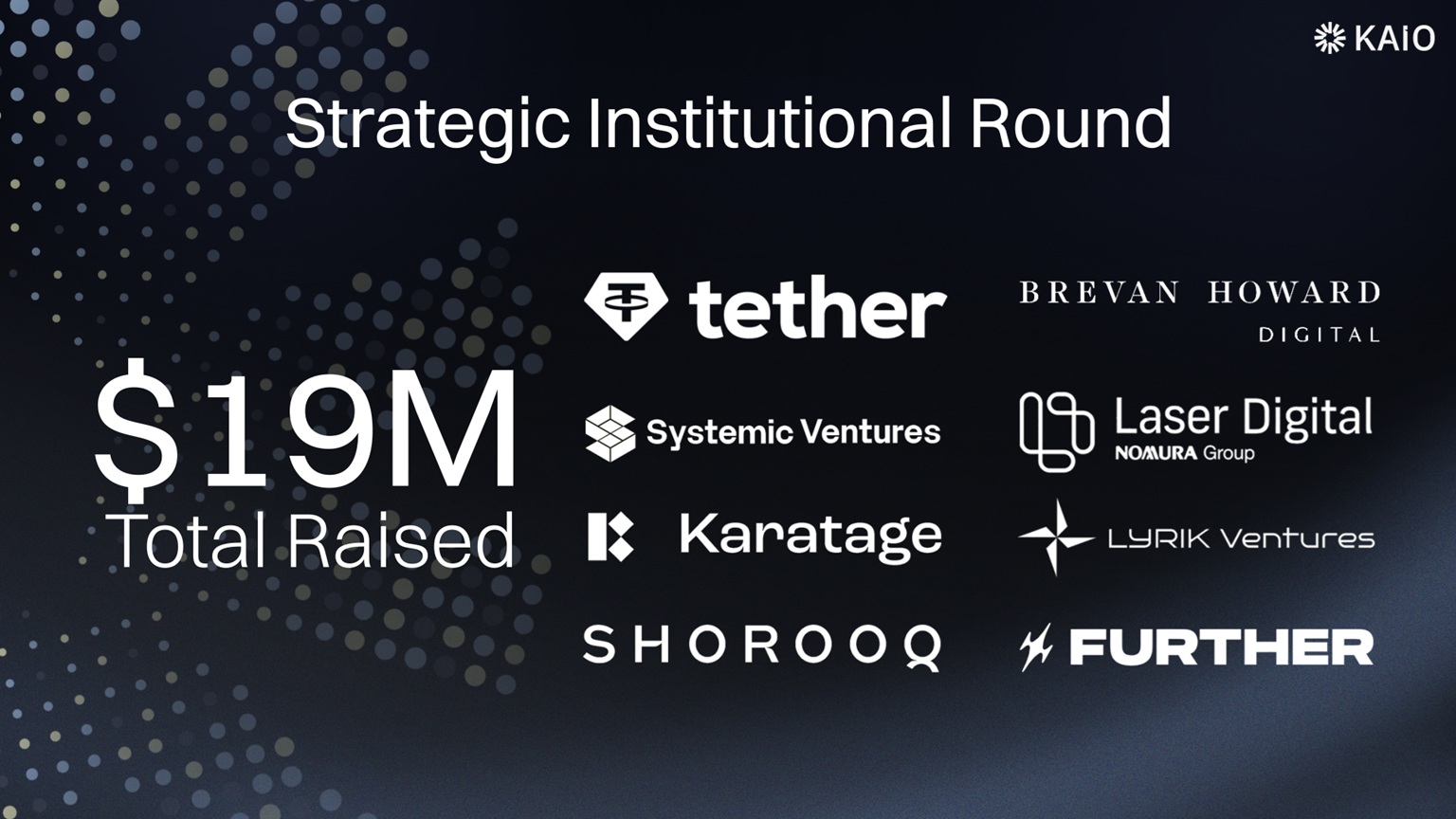 UAE KAIO raises a total of $19 million after new investments from Tether, Further Ventures and Laser Digital